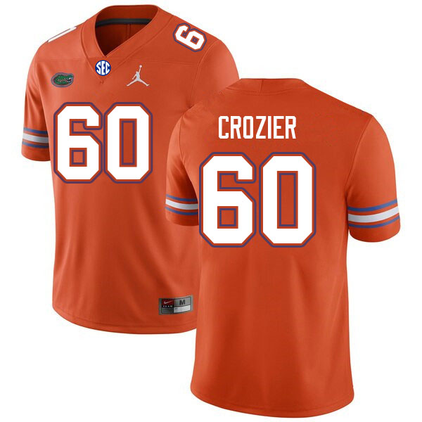 Men #60 Jackson Crozier Florida Gators College Football Jerseys Sale-Orange